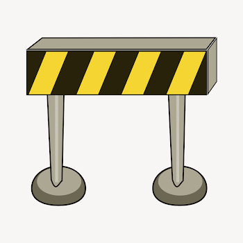 Construction barrier collage element illustration | Free Vector - rawpixel