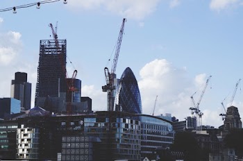 Construction Crane on Building