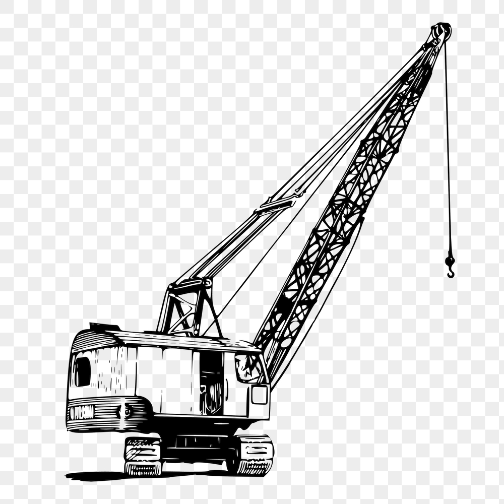 Construction crane png sticker, machine | Free PNG - rawpixel