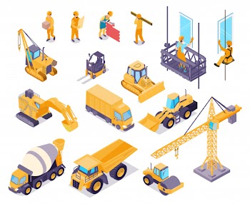 Construction elements set Free Vector