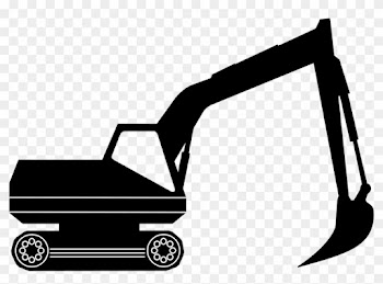 Construction - Equipment - Clipart - Excavator Clipart Black And White