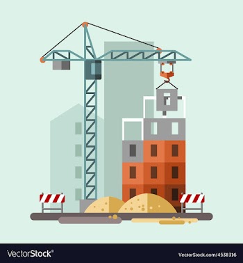Construction site building a house vector image