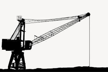 Construction site silhouette background, crane | Free Vector - rawpixel