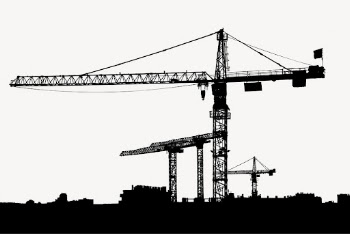 Construction site silhouette background, industrial | Free Photo - rawpixel