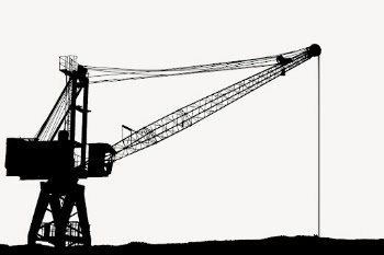 Construction site silhouette background, industrial | Free PSD - rawpixel