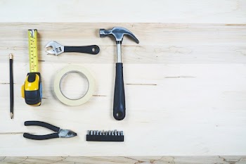 Construction Tools Flatlay
