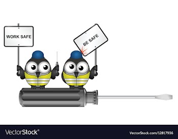  					Construction work safe be safe message vector image														