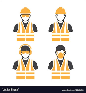 construction worker icon set