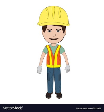 Construction worker vector image