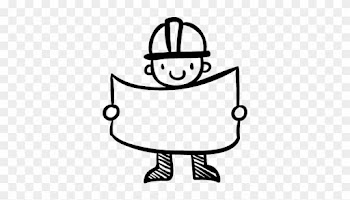 Constructor Hand Drawn Worker Vector - People Working Drawing Easy
