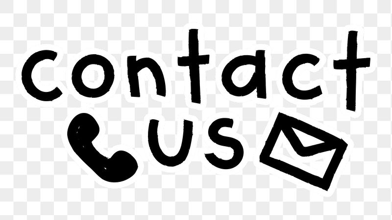 Contact us png word sticker | Free PNG - rawpixel
