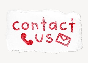 Contact us word, ripped paper | Free PSD - rawpixel