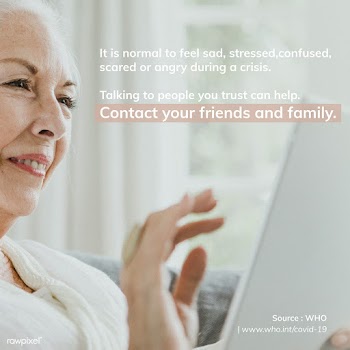 Contact your friends and family, it's ok to seek for help during t.. | Free  vector - 2318601