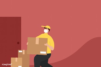 Contactless delivery during the coronavirus pandemic vector | Free  vector - 2310070