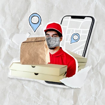 Contactless food delivery in new normal