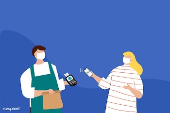 Contactless payment during covid-19 outbreak vector | Free  vector - 2309184