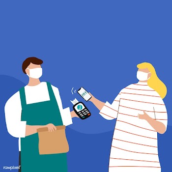 Contactless payment during covid-19 outbreak vector | Free  vector - 2309197
