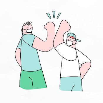 Contactless social distancing psd new normal lifestyle character