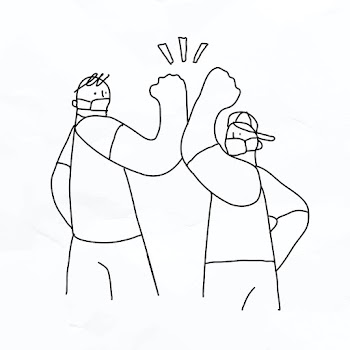 Contactless social distancing psd new normal lifestyle character