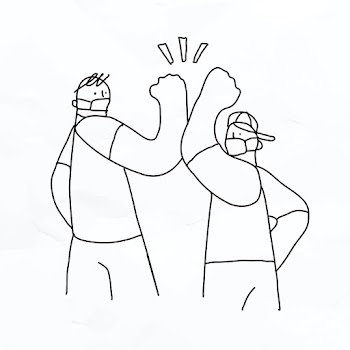 Contactless social distancing vector new normal lifestyle character