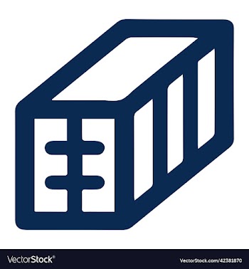 container line icon on white background