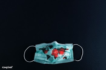 Contaminated world map on surgical mask | Free  photo - 2312545