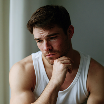 Contemplative Young Man in Natural Light
