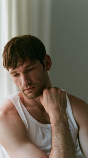 Contemplative Young Man in Natural Light