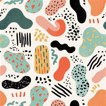 Contemporary Memphis Style Abstract Pattern