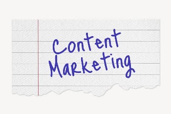 Content marketing word, lined note | Free PSD - rawpixel