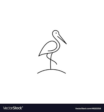 continuous line drawing of swan gliding on water