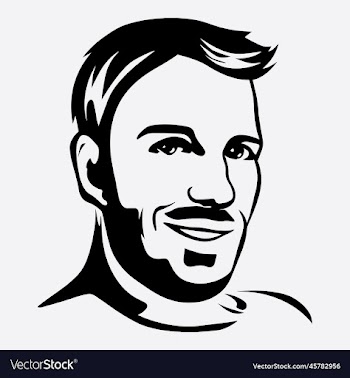 continuous line portrait of black man