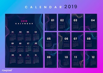 Contour design calendar mockup | Free stock vector - 555005