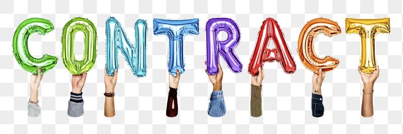 Contract balloon png word sticker, | Free PNG - rawpixel
