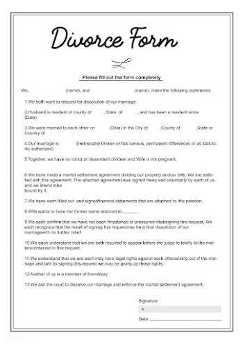 Contract divorce application | Free stock vector - 397175