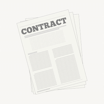 Contract document collage element illustration | Free Vector - rawpixel