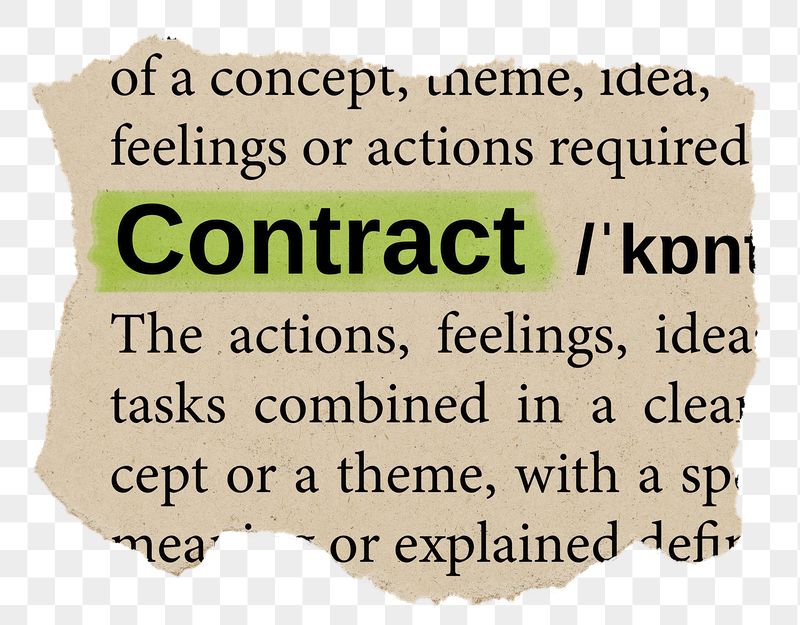 Contract png word sticker, torn | Free PNG - rawpixel