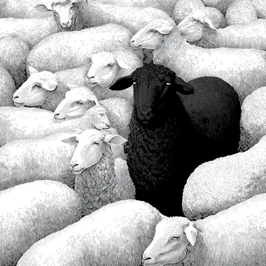 Contrast in the Flock: Black Sheep Among White Sheep Contrast in the Flock: Black Sheep Among White Sheep
