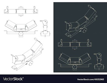 conveyor roller frame mechanism blueprints