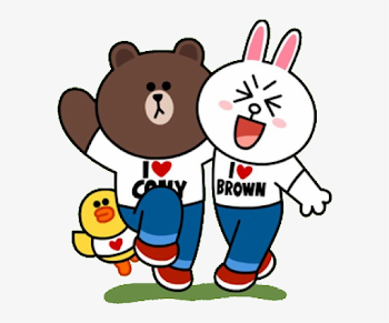 Cony & Brown Couple Tee - Line Friends Brown Cony - Free ...