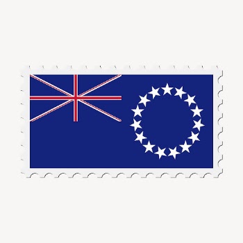 Cook Islands flag collage element, | Free PSD - rawpixel