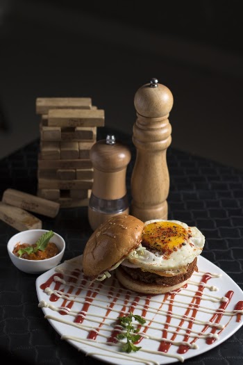 Cooked Burger On Plate