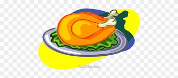 Cooked Chicken Royalty Free Vector Clip Art Illustration - Chicken As Food