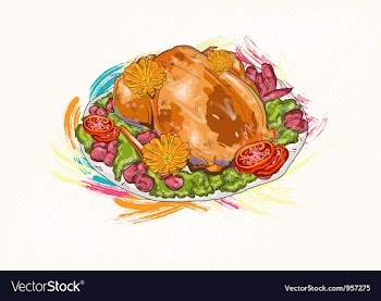 Cooked chicken vector image