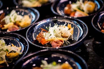 Cooked Food on Black Ceramic Bowl