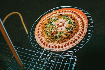 Cooked Food on Grey Metal Rack
