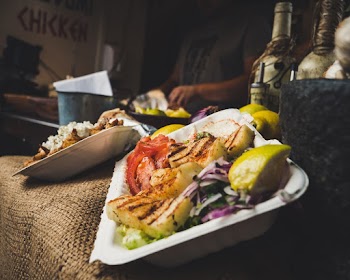 Cooked Food On Rectangular Tray