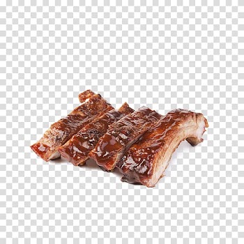 Cooked meat dish, Barbecue grill Pork ribs Barbecue sauce Grilling, pork transparent background PNG clipart