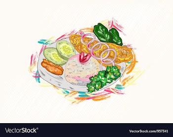 Cooked meat vector image