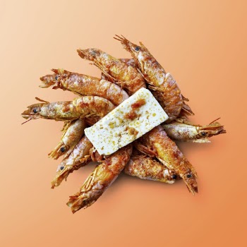 Cooked prawn dish sticker, food | Free PSD - rawpixel